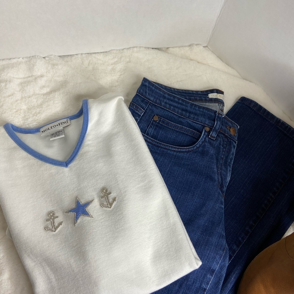 Molto Fino Large nautical top